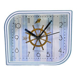 Reloj Analogico Rectangular Plastico Diseño De Mar