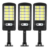 Pack 3 Foco Solar Led Exterior Con Sensor De Movimiento