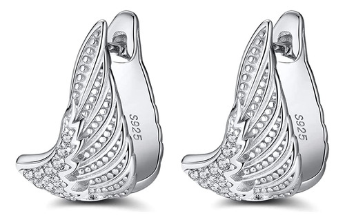 Pendientes De Ala De Ángel Para Mujer, Plata De Ley 925, Pen