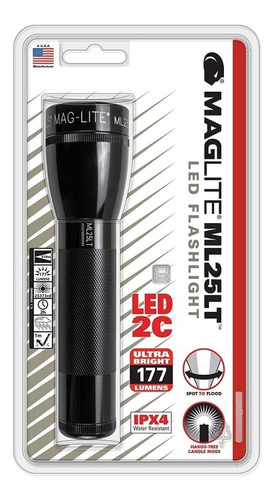 Linterna Maglite Led 2 Pilas C Medianas 177 Lumens Ml25lt