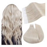 Extensiones Cabello Real Rubio Blanca 14in 50gr