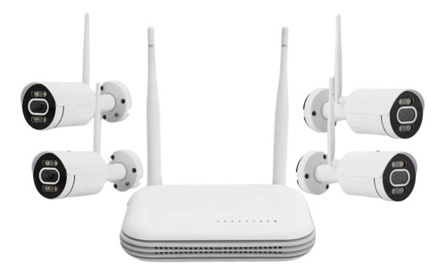 Nvr 4 Câmeras Ip Wifi Semfio 80mt Hd Visão Segurança Noturna