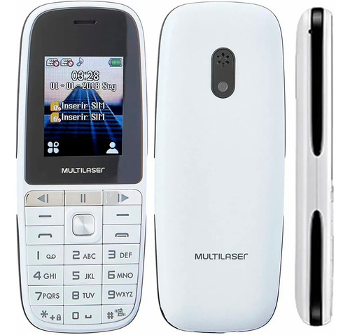 Celular Telefone Simples Idoso Dual Chip Preto Com Radio