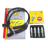 Kit Cables Y Bujias Ford Ka 1.0 - 1.6 8v Zetec Rocam Ngk