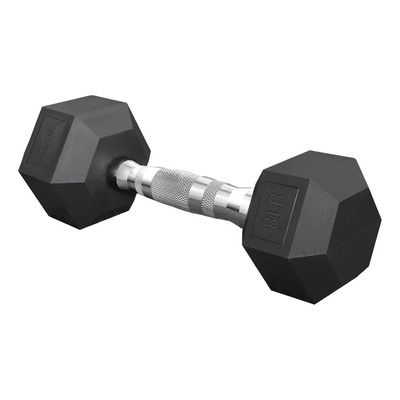 Mancuerna Pesa Hexagonal 8lb\u002F3.63kg Pvc Gym Color Negro | Envío gratis
