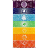 Bufanda De Pared Con Diseño De Mandala, Arcoíris, Tapete Par