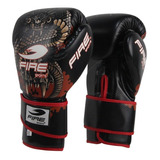 Guantes De Box Fire Sports Pvc Kick Boxing 14oz Serpiente