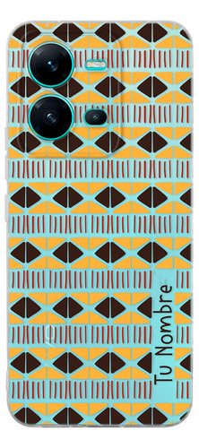 Funda Para Vivo Tribal Étnico Abstracto Tu Nombre