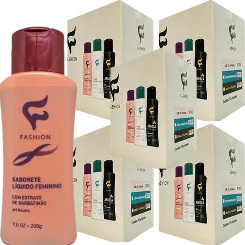 Kit 60 Sabonete Líquido Feminino Fashion Barbatimão Atacado