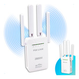 Repetidor Wifi 2800m 4 Antenas Amplificador De Sinal Forte Cor Branco 110v/220v