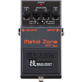 Pedal Boss Para Guitarra Waza Craft Mt-2w Metal Zone Cor Preto