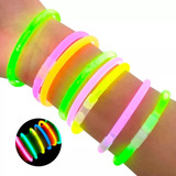 400 Pulseras Neon Luminosas Glow Stick Batucada Fiesta Led