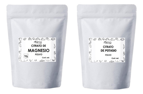 Citrato De Magnesio 1 Kg. Y Citrato De Potasio 1 Kg.