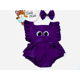 Body Romper Baby Blogueirinha Bolofofo Com Tiara Lindo 