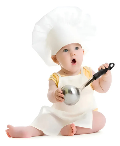 Disfraz Chef Bebé, Gorro Chef Set De 2 Piezas