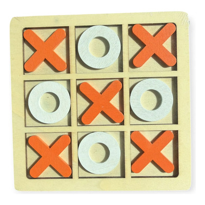 Juego Mesa Gato Madera Naranja Diversion Niños Chico 14 Cm | Envío gratis