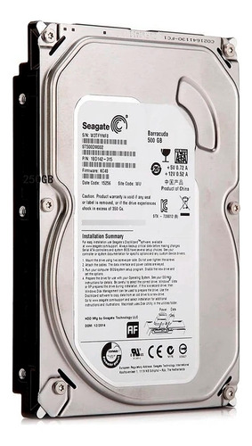 Hd Int Disco Rígido Seagate Hdd 500gb 16mb Sata3 St3500413as