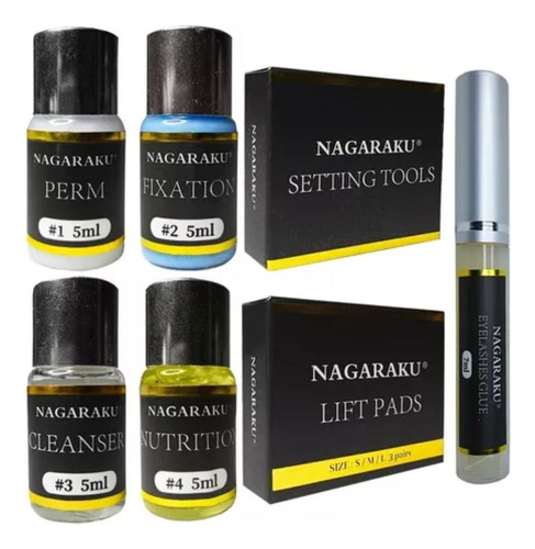 Kit Nagaraku Lash Lifting Brow Lamination Permanente Cílios 