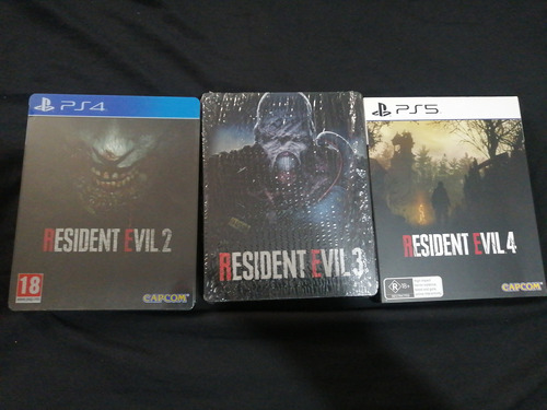 Resident Evil Remake Steelbook Coleccion Re2 Re3 Re4 Ps4 Ps5