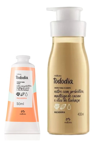 Kit Macadamia Hidratante Corporal Y Crema De Manos Natura