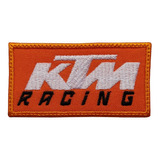 Parche Bordado Tarjetero Ktm Racing Motos Naranja