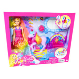 Muñeca Barbie Dreamtopia Con Unicornio Arcoiris Original