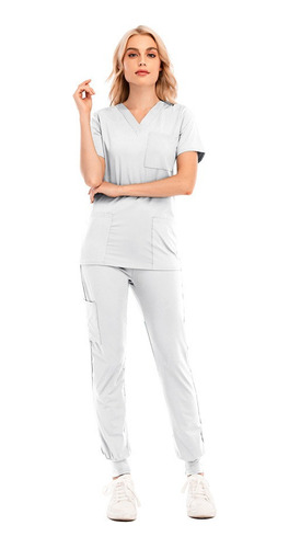 Pijama Quirurgica Médico Conjunto Jogger Uniforme Para Mujer