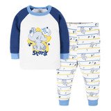 Canticos Pijama Unisex De Algodn De 2 Piezas Para Beb, Azul