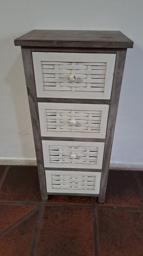 Mueble Cajonera Mimbre De 4 Cajones