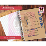 Libreta Imprimible Snoopy Editable