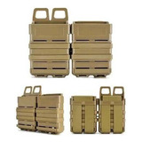 Porta Magazine Rigido Tan M4 Airsoft Duplo Modular Airsoft