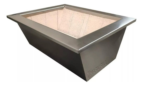 Braseiro Inox Para Churrasqueira Carvão 71x50 Cm