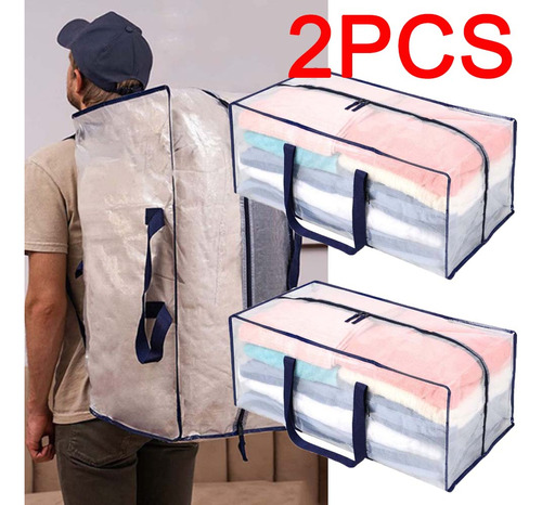 2 Bolsas De Intercambio Transparentes, Extra Grandes