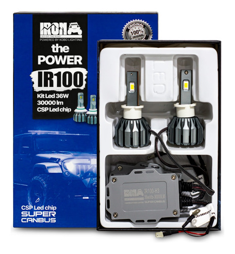 Kit Focos Iron Led Ir100 Luz Auto H1 H3 H7 H11 9005 9006 880 Foto 5