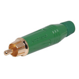 Ficha Rca Macho Cable Verde Amphenol Acpr-grn