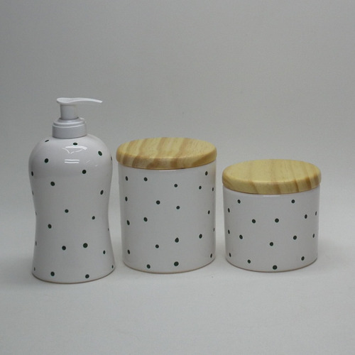 Kit Higiene Bebe/lavabo 3p Poa Verde Escuro Tp Pinus