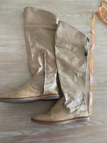 Botas Bucaneras Sarkany Cámel 37 Cuero Mujer