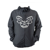 Campera Punto Extremo Rompe Viento Calavera Azul Top Racing