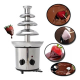 Cascada Fuente Chocolate Fondue 4 Niveles Acero Inoxidable Color Plateado