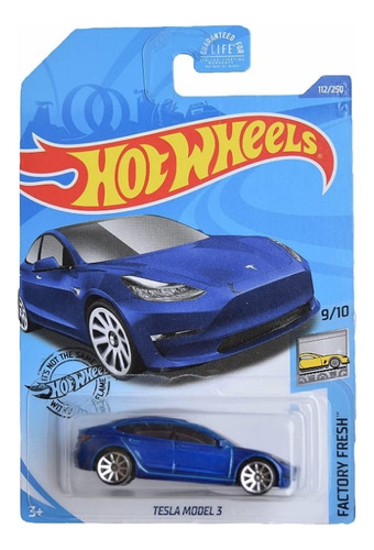 Hot Wheels Tesla Model 3 1:64 Metal Carro