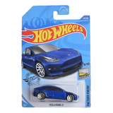 Hot Wheels Tesla Model 3 1:64 Metal Carro