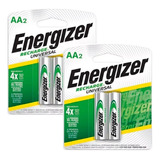 Pila Recargable Energizer Aa 2000mah Pack X 4 Pilas Original