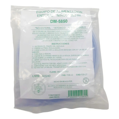 Equipo De Alimentación Enteral Infantil 500ml Dipmac 10 Pzas | Envío gratis