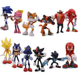 Set 12 Figuras De Sonic The Hedgehog