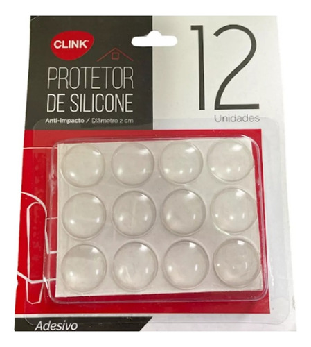 Protetor Silicone Anti Impacto Adesivo Porta Armário 12 Pçs