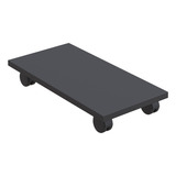 Suporte Para Cpu Com Rodízios Cyber L03 - Lyam Decor Cor Preto