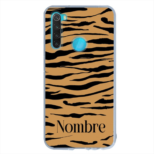 Funda Xiaomi  Antigolpes Animal Print Tigre Con Tu Nombre