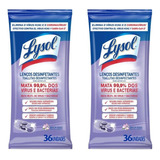 Lysol Toallitas Desinfectantes Brisa De Mañana 36u Pack X2u