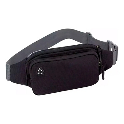 Cangurera Riñonera Deportiva Impermeable Color Negro | MercadoLibre