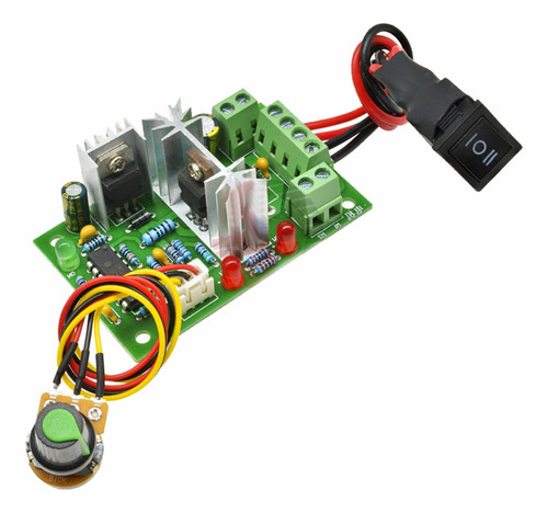 Pwm Controlador Velocidade Motor Reversão 12v 10a 12v 24v